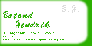 botond hendrik business card